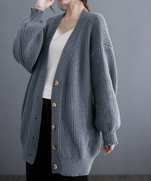 Miniministore(ミニミニストア)の「ニットカーディガン レディース アウター(カーディガン/ボレロ・レディース・グレー/ブラウン/ベージュ・FREE)」の9枚目の写真