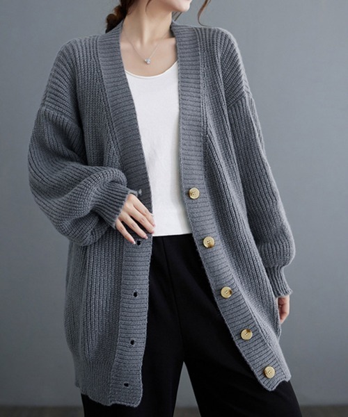 Miniministore(ミニミニストア)の「ニットカーディガン レディース アウター(カーディガン/ボレロ・レディース・グレー/ブラウン/ベージュ・FREE)」の10枚目の写真