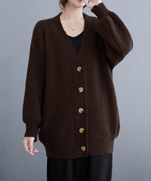 Miniministore(ミニミニストア)の「ニットカーディガン レディース アウター(カーディガン/ボレロ・レディース・グレー/ブラウン/ベージュ・FREE)」の11枚目の写真