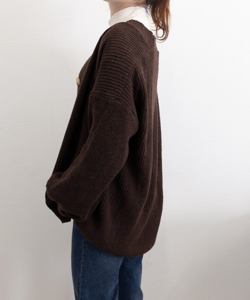 Miniministore(ミニミニストア)の「ニットカーディガン レディース アウター(カーディガン/ボレロ・レディース・グレー/ブラウン/ベージュ・FREE)」の14枚目の写真