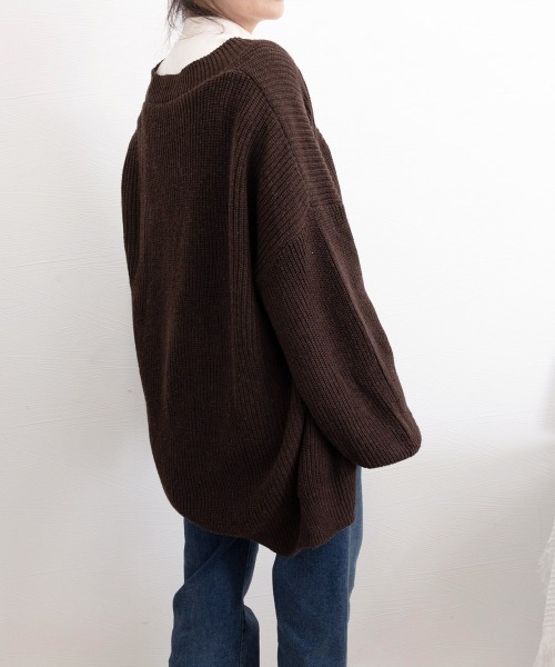 Miniministore(ミニミニストア)の「ニットカーディガン レディース アウター(カーディガン/ボレロ・レディース・グレー/ブラウン/ベージュ・FREE)」の16枚目の写真