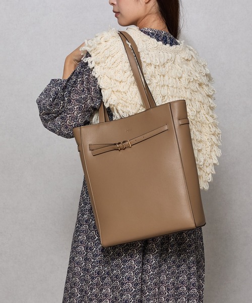 Ungrid(アングリッド)の「【Ungrid/アングリッド】シンプルベルト ラージトート 大容量 A4トート 通勤通学 リクルート(トートバッグ・レディース・ブラック/アイボリー/オリーブ/キャメル/ダークベージュ・FREE)」の3枚目の写真