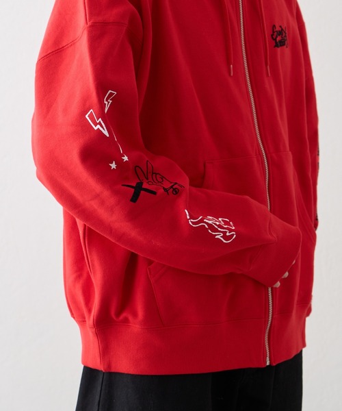 SOUNDSGOOOOD（サウンズグッド）の「【SOUNDS GOOOOD / サウンズグッド】アソートプリントZIPパーカー（パーカー・メンズ・レッド/ライトグレー・ONE SIZE）」の12枚目の写真