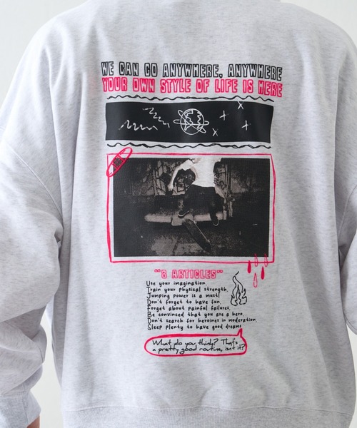 SOUNDSGOOOOD（サウンズグッド）の「【SOUNDS GOOOOD / サウンズグッド】アソートプリントZIPパーカー（パーカー・メンズ・レッド/ライトグレー・ONE SIZE）」の17枚目の写真