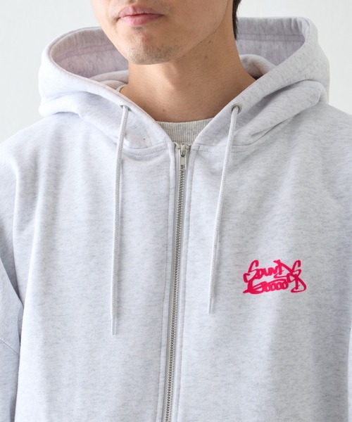 SOUNDSGOOOOD（サウンズグッド）の「【SOUNDS GOOOOD / サウンズグッド】アソートプリントZIPパーカー（パーカー・メンズ・レッド/ライトグレー・ONE SIZE）」の18枚目の写真