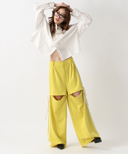 FOREVER 21（フォーエバー トゥエンティーワン）の「【2025SS】2WAYラインジャージパンツ（その他パンツ・レディース・ネイビー/イエロー/ブルー・SMALL/MEDIUM）」の5枚目の写真