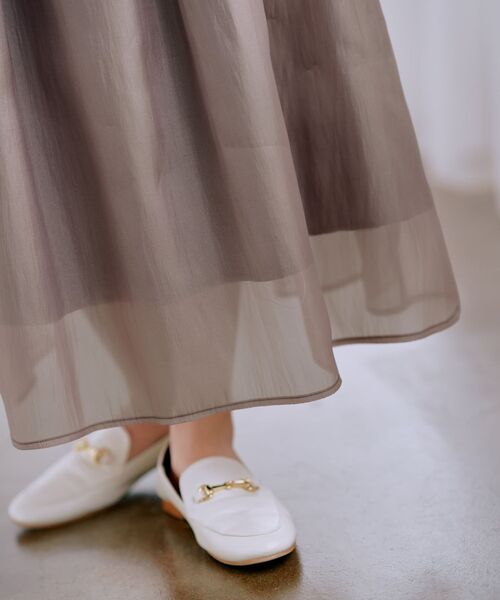 COHINA（コヒナ）の「シアーレイヤードタックスカート 【低身長・小柄女性】（スカート・レディース・ブラック/ブラウン/ホワイト・S-Regular/XS-Regular/S-Short/XS-Short）」の15枚目の写真