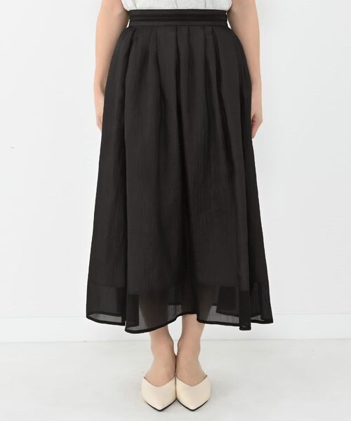 COHINA（コヒナ）の「シアーレイヤードタックスカート 【低身長・小柄女性】（スカート・レディース・ブラック/ブラウン/ホワイト・S-Regular/XS-Regular/S-Short/XS-Short）」の18枚目の写真