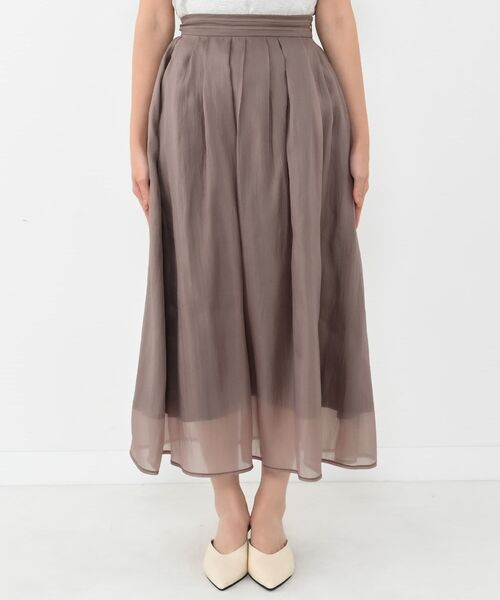 COHINA（コヒナ）の「シアーレイヤードタックスカート 【低身長・小柄女性】（スカート・レディース・ブラック/ブラウン/ホワイト・S-Regular/XS-Regular/S-Short/XS-Short）」の20枚目の写真