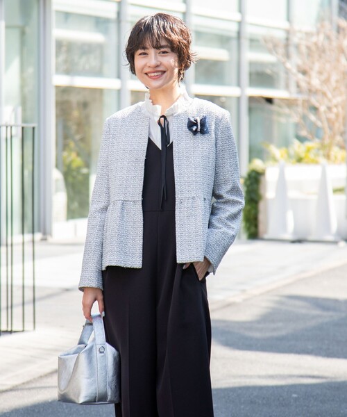 NOLLEY’S（ノーリーズ）の「フリル衿シャツ（シャツ/ブラウス・レディース・ホワイト/サックスブルー/オフホワイト・38）」の11枚目の写真