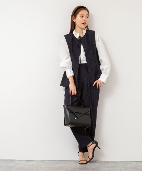 NOLLEY’S（ノーリーズ）の「フリル衿シャツ（シャツ/ブラウス・レディース・ホワイト/サックスブルー/オフホワイト・38）」の16枚目の写真