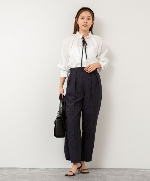 NOLLEY’S（ノーリーズ）の「フリル衿シャツ（シャツ/ブラウス・レディース・ホワイト/サックスブルー/オフホワイト・38）」の19枚目の写真