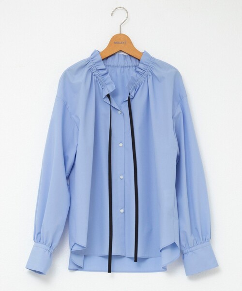 NOLLEY’S（ノーリーズ）の「フリル衿シャツ（シャツ/ブラウス・レディース・ホワイト/サックスブルー/オフホワイト・38）」の22枚目の写真