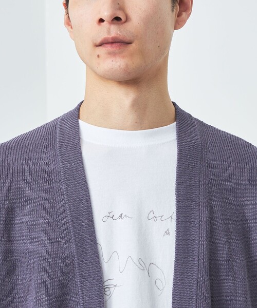 green label relaxing（グリーンレーベルリラクシング）の「リネン アゼ イージーカーディガン（カーディガン/ボレロ・メンズ・ライトグレー/ライラック/ブラック/ケリーグリーン・XL/L/M/S）」の17枚目の写真