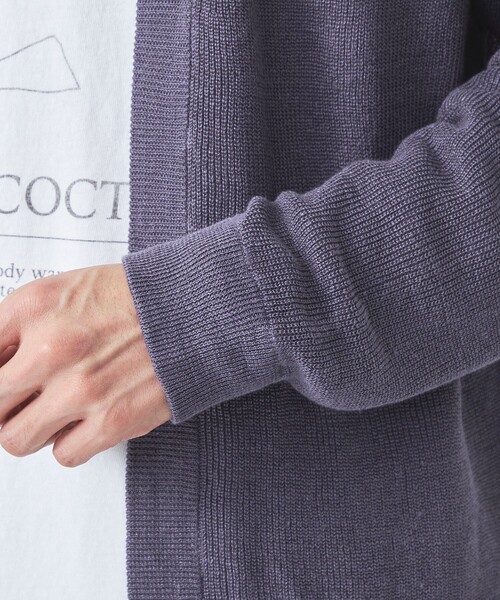 green label relaxing（グリーンレーベルリラクシング）の「リネン アゼ イージーカーディガン（カーディガン/ボレロ・メンズ・ライトグレー/ライラック/ブラック/ケリーグリーン・XL/L/M/S）」の18枚目の写真