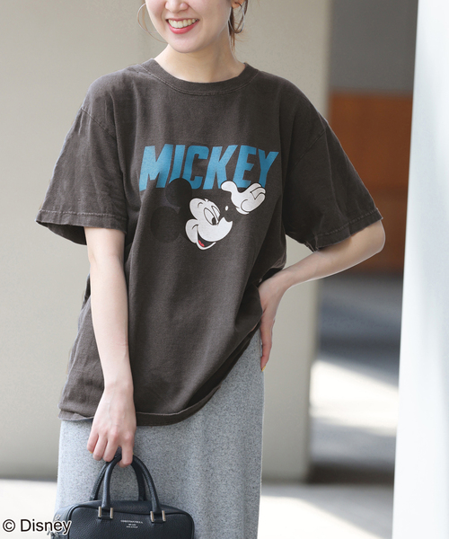 GOOD ROCK SPEED(グッドロックスピード)の「【GOOD ROCK SPEED / グッドロックスピード】<MICKEY MOUSE>Tシャツ(Tシャツ/カットソー・レディース・ブラック系その他/ホワイト・MEDIUM)」の2枚目の写真