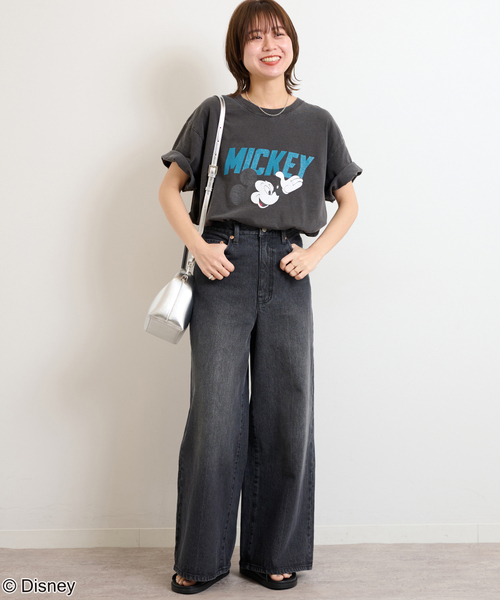 GOOD ROCK SPEED(グッドロックスピード)の「【GOOD ROCK SPEED / グッドロックスピード】<MICKEY MOUSE>Tシャツ(Tシャツ/カットソー・レディース・ブラック系その他/ホワイト・MEDIUM)」の3枚目の写真
