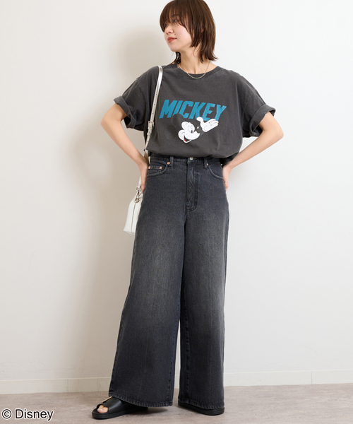 GOOD ROCK SPEED(グッドロックスピード)の「【GOOD ROCK SPEED / グッドロックスピード】<MICKEY MOUSE>Tシャツ(Tシャツ/カットソー・レディース・ブラック系その他/ホワイト・MEDIUM)」の4枚目の写真
