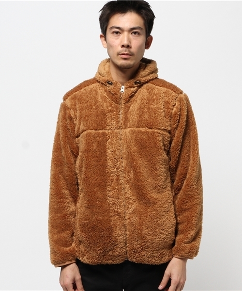 SEVENDAYS=SUNDAY（セブンデイズサンデイ）の「ボアフリース　長袖パイピングＺＩＰパーカー（カーディガン/ボレロ・メンズ・グレー/ネイビー/キャメル・SMALL/LARGE/MEDIUM）」の3枚目の写真