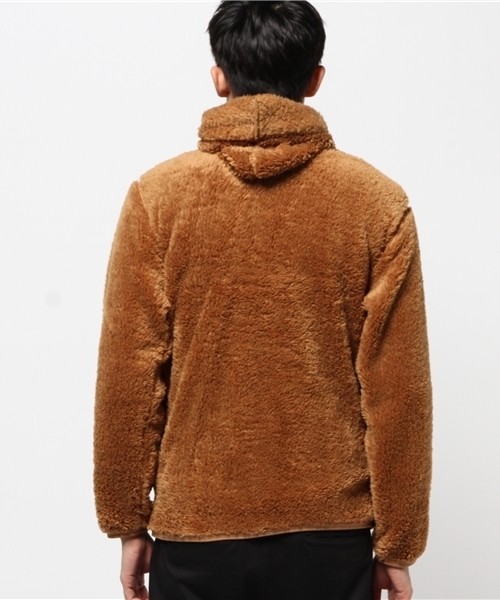 SEVENDAYS=SUNDAY（セブンデイズサンデイ）の「ボアフリース　長袖パイピングＺＩＰパーカー（カーディガン/ボレロ・メンズ・グレー/ネイビー/キャメル・SMALL/LARGE/MEDIUM）」の10枚目の写真