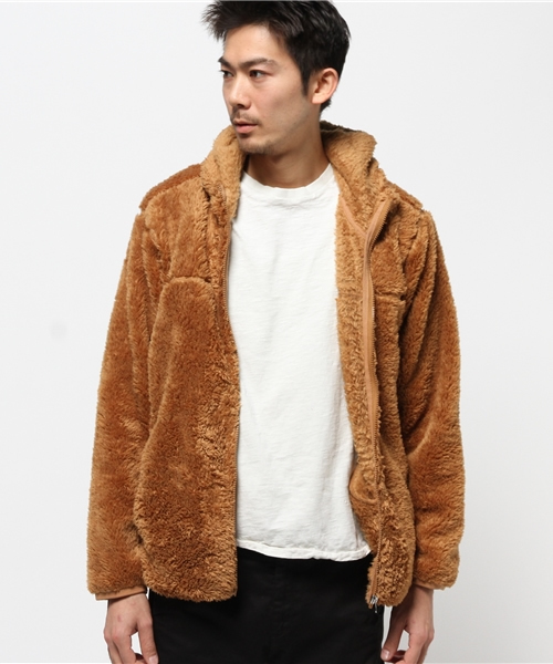 SEVENDAYS=SUNDAY（セブンデイズサンデイ）の「ボアフリース　長袖パイピングＺＩＰパーカー（カーディガン/ボレロ・メンズ・グレー/ネイビー/キャメル・SMALL/LARGE/MEDIUM）」の11枚目の写真