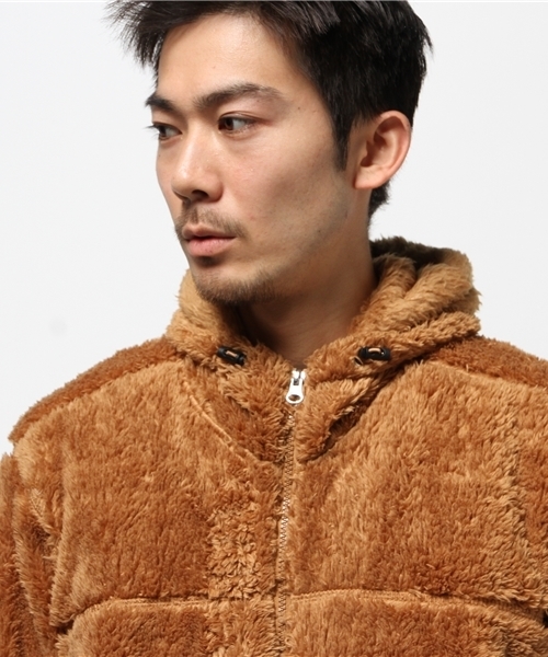 SEVENDAYS=SUNDAY（セブンデイズサンデイ）の「ボアフリース　長袖パイピングＺＩＰパーカー（カーディガン/ボレロ・メンズ・グレー/ネイビー/キャメル・SMALL/LARGE/MEDIUM）」の4枚目の写真