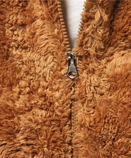 SEVENDAYS=SUNDAY（セブンデイズサンデイ）の「ボアフリース　長袖パイピングＺＩＰパーカー（カーディガン/ボレロ・メンズ・グレー/ネイビー/キャメル・SMALL/LARGE/MEDIUM）」の7枚目の写真