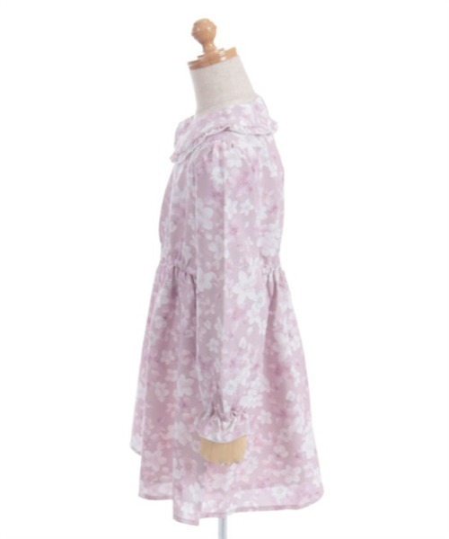 axes femme（アクシーズファム）の「サクラ柄シャツワンピース（ワンピース・キッズ・ピンク/キナリ・X-LARGE/LARGE/MEDIUM）」の8枚目の写真