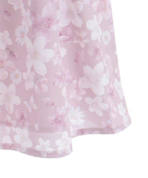 axes femme（アクシーズファム）の「サクラ柄シャツワンピース（ワンピース・キッズ・ピンク/キナリ・X-LARGE/LARGE/MEDIUM）」の11枚目の写真