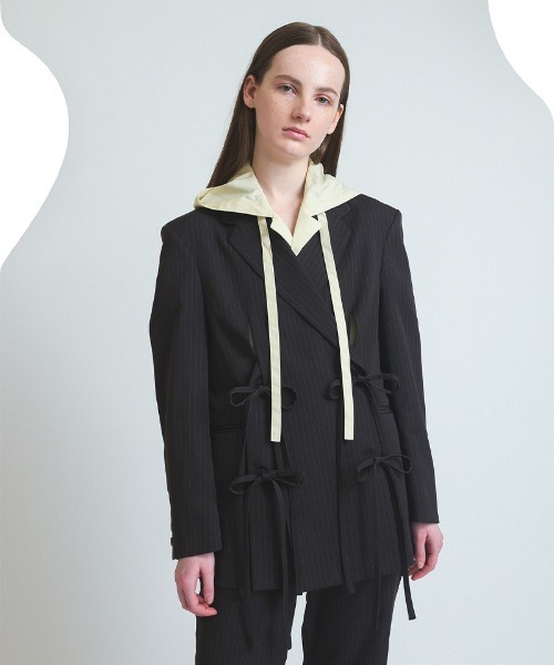 ribbon double breasted jacket（セットアップ）｜soduk