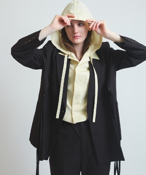 ribbon double breasted jacket（セットアップ）｜soduk