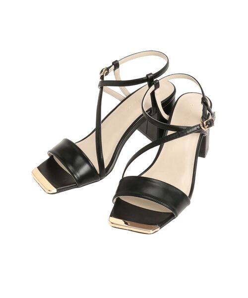 MERCURYDUO（マーキュリーデュオ）の「メタルパーツストラップサンダル（サンダル・レディース・オフホワイト/ブラック/ベージュ・36/38）」の7枚目の写真