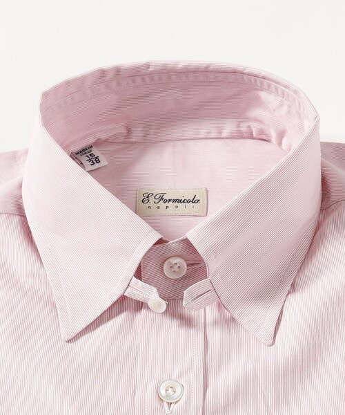 【新品】ErricoFormicora タブカラーシャツ ブルーストライプ 39 新品】ErricoFormicora タブカラーシャツ ブルーストライプ 39