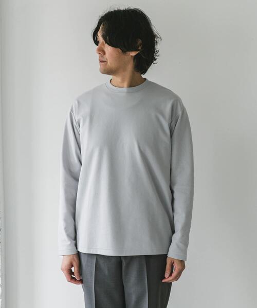 URBAN RESEARCH DOORS(アーバンリサーチドアーズ)の「『イージーケア』ポンチ ロングスリーブ Tシャツ(Tシャツ/カットソー・メンズ・ライトグレー/スミクロ/ホワイト・LARGE/MEDIUM)」の20枚目の写真