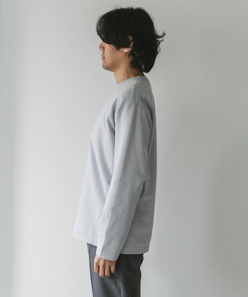 URBAN RESEARCH DOORS(アーバンリサーチドアーズ)の「『イージーケア』ポンチ ロングスリーブ Tシャツ(Tシャツ/カットソー・メンズ・ライトグレー/スミクロ/ホワイト・LARGE/MEDIUM)」の21枚目の写真