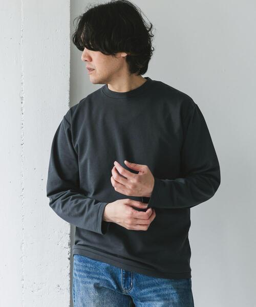 URBAN RESEARCH DOORS(アーバンリサーチドアーズ)の「『イージーケア』ポンチ ロングスリーブ Tシャツ(Tシャツ/カットソー・メンズ・ライトグレー/スミクロ/ホワイト・LARGE/MEDIUM)」の8枚目の写真