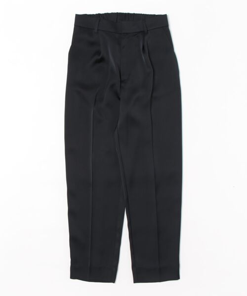 m.f.editorial（エムエフエディトリアル）の「【ハンドウォッシャブル】m.f.エディトリアル レディース 光沢サテン テーパードパンツ(セットアップ可能)（その他パンツ・レディース・ライトグレー/ネイビー・MEDIUM/LARGE）」の4枚目の写真