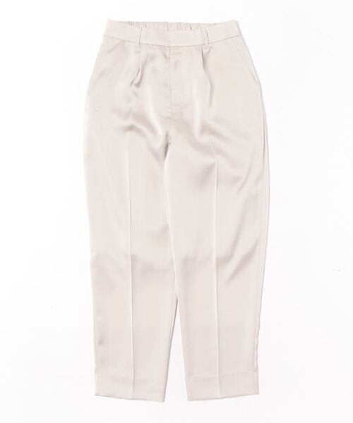 m.f.editorial（エムエフエディトリアル）の「【ハンドウォッシャブル】m.f.エディトリアル レディース 光沢サテン テーパードパンツ(セットアップ可能)（その他パンツ・レディース・ライトグレー/ネイビー・MEDIUM/LARGE）」の8枚目の写真