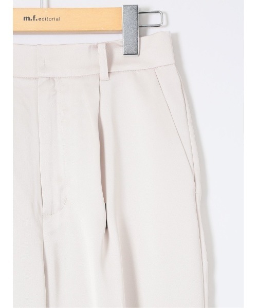 m.f.editorial（エムエフエディトリアル）の「【ハンドウォッシャブル】m.f.エディトリアル レディース 光沢サテン テーパードパンツ(セットアップ可能)（その他パンツ・レディース・ライトグレー/ネイビー・MEDIUM/LARGE）」の10枚目の写真