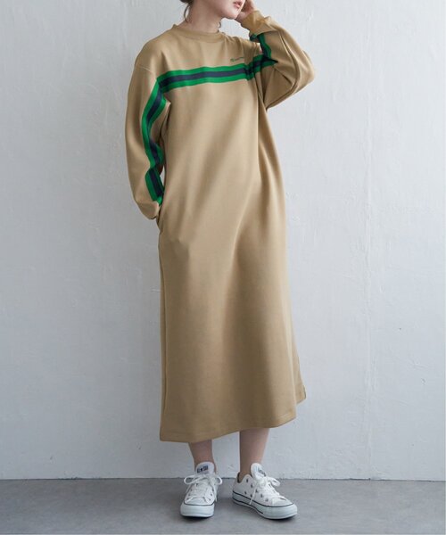 セール】Champion ハーフジップスウェットワンピース