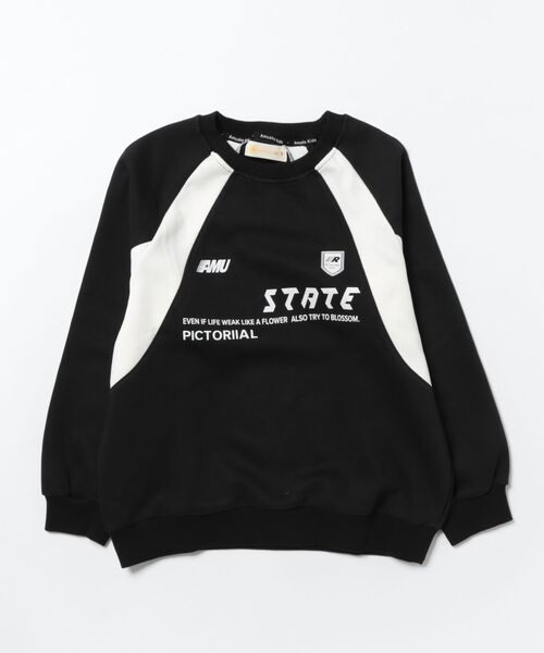 aimoha（アイモハ）の「【aimoha-KIDS-】カラーブロックプリントスウェット（スウェット・キッズ・ブラック/グレー・150/160/110/120/130/140）」の14枚目の写真