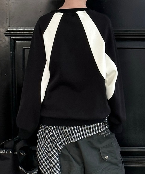 aimoha（アイモハ）の「【aimoha-KIDS-】カラーブロックプリントスウェット（スウェット・キッズ・ブラック/グレー・150/160/110/120/130/140）」の6枚目の写真