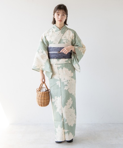浴衣　ゆかた館グレース　水色　緑 こだわり浴衣5点セット（浴衣）｜ゆかた館グレース（ユカタカン