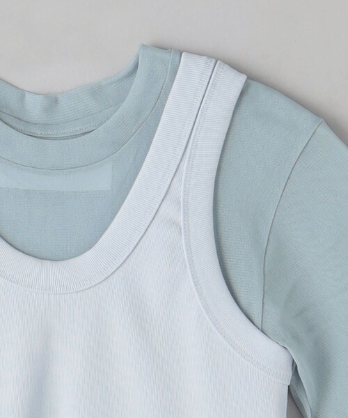 JANE SMITH / JOHN SMITH（ジェーンスミスジョンスミス）の「＜JANE SMITH＞ショートスリーブ＆タンク レイヤード プルオーバー（Tシャツ/カットソー・レディース・ブラック/ライトブルー・38）」の5枚目の写真