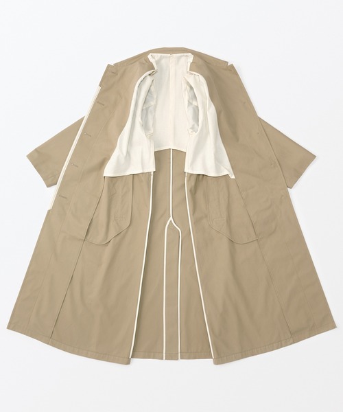 MUJI Labo 高密度コットンシングルブレストコート M ベージュ MUJI Labo コート アウター 「MUJI Labo」婦人 高密度コットンシングル