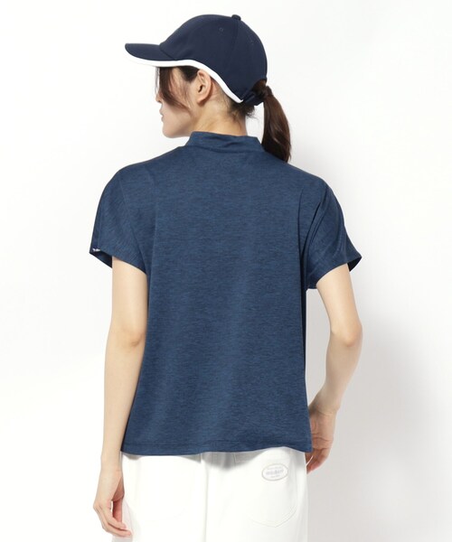 adabat(アダバット)の「UVカット/吸水速乾 クールコアモックネックT(Tシャツ/カットソー・レディース・ピンク系/ネイビー・42/40/38/36)」の7枚目の写真