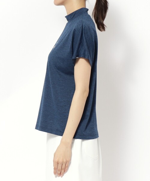 adabat(アダバット)の「UVカット/吸水速乾 クールコアモックネックT(Tシャツ/カットソー・レディース・ピンク系/ネイビー・42/40/38/36)」の12枚目の写真