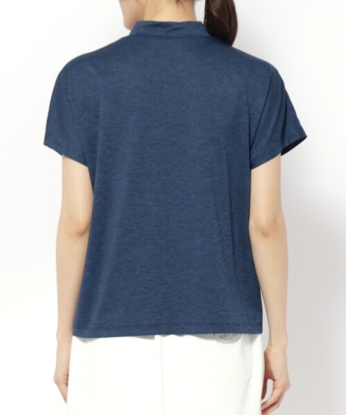 adabat(アダバット)の「UVカット/吸水速乾 クールコアモックネックT(Tシャツ/カットソー・レディース・ピンク系/ネイビー・42/40/38/36)」の13枚目の写真