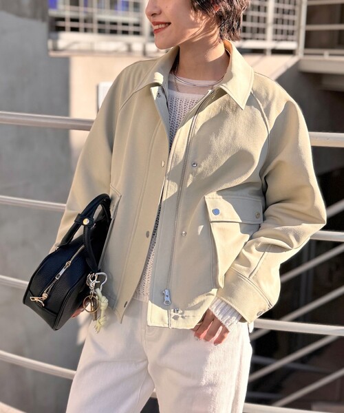 セール】中空チノトラペーズブルゾン（ブルゾン）｜NOLLEY 