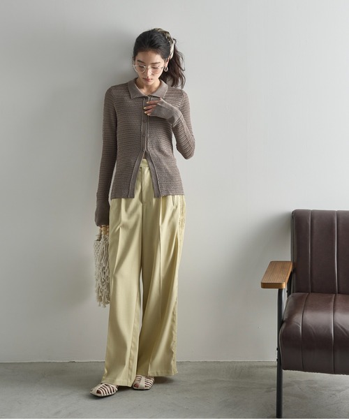 THE YOn(ザヨン)の「レースラインタックスラックス(その他パンツ・レディース・レディッシュグレー/イエロー/ワイン・S/M)」の22枚目の写真